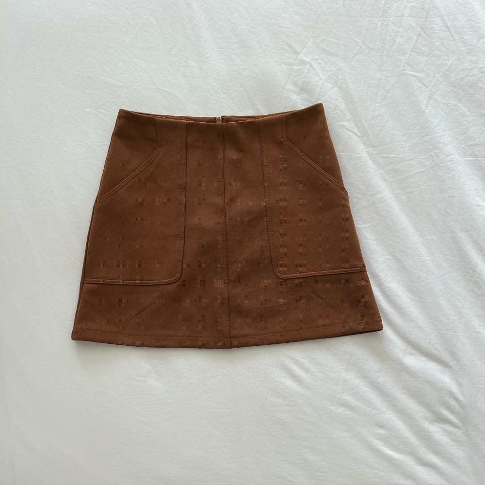 Zara Brown Mini Skirt